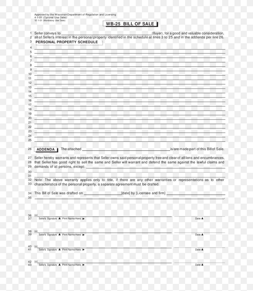 Document Bill Of Sale PDF Wisconsin Property, PNG, 728x943px, Document, Area, Bill Of Sale, Heavy Machinery, Paper Download Free
