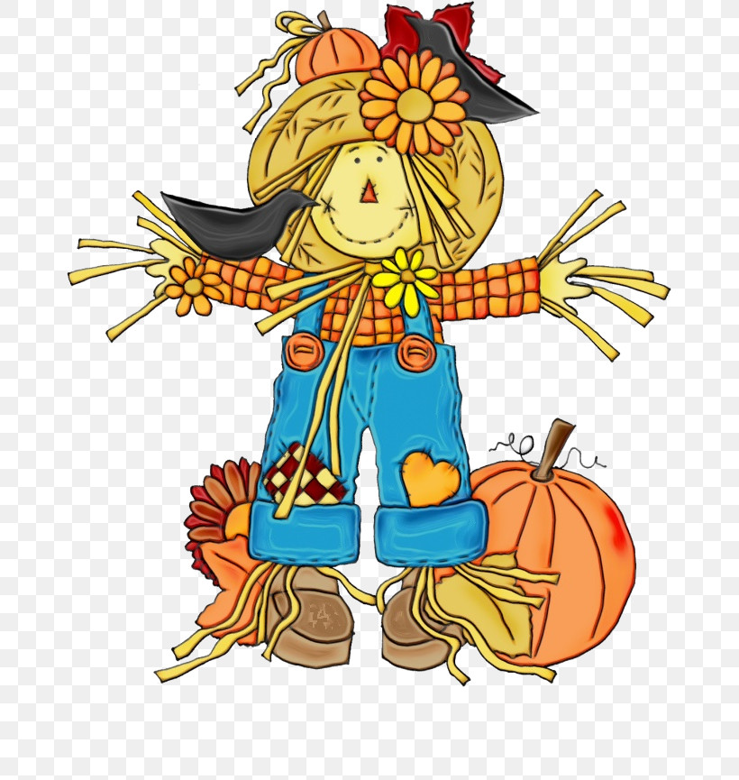 Cartoon Scarecrow Costume, PNG, 672x865px, Watercolor, Cartoon, Costume, Paint, Scarecrow Download Free