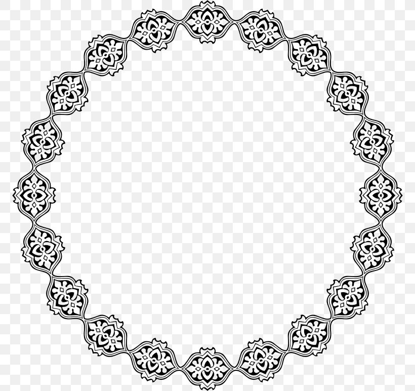 Picture Frames Ornament, PNG, 772x772px, Picture Frames, Black And White, Body Jewelry, Bracelet, Decorative Arts Download Free