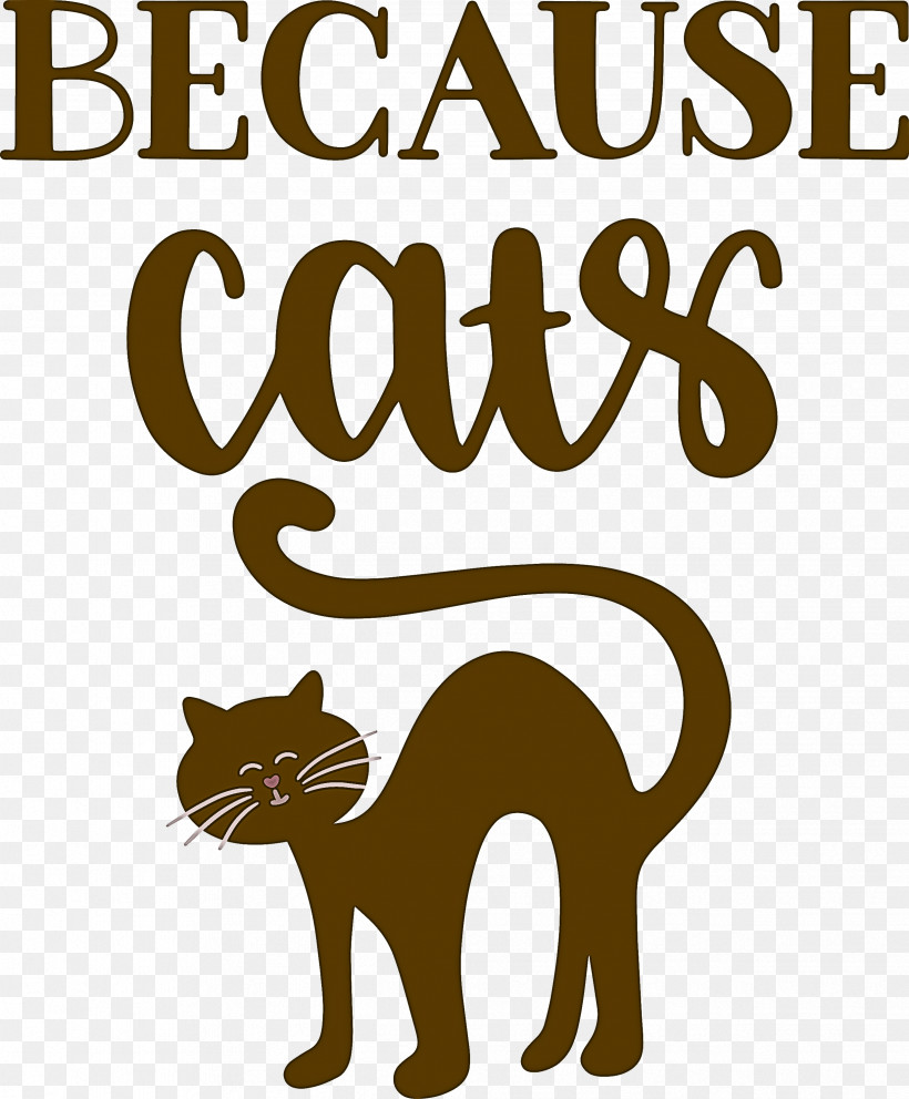 Because Cats, PNG, 2479x3000px, Cat, Cartoon, Kitten, Line, Logo Download Free
