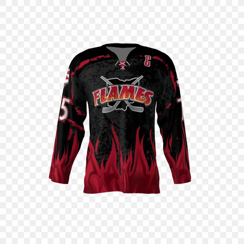 Hockey Jersey Hoodie T-shirt Ice Hockey, PNG, 1024x1024px, Jersey, Baseball Uniform, Black, Clothing, Hockey Jersey Download Free