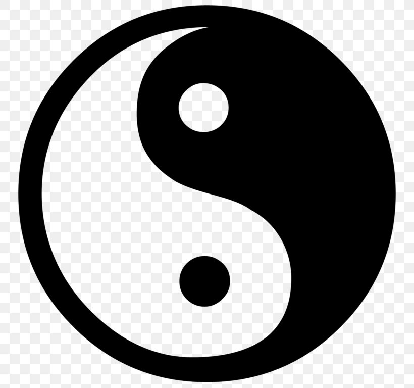 Yin And Yang Royalty-free Clip Art, PNG, 768x768px, Yin And Yang, Area, Black And White, Point, Royaltyfree Download Free