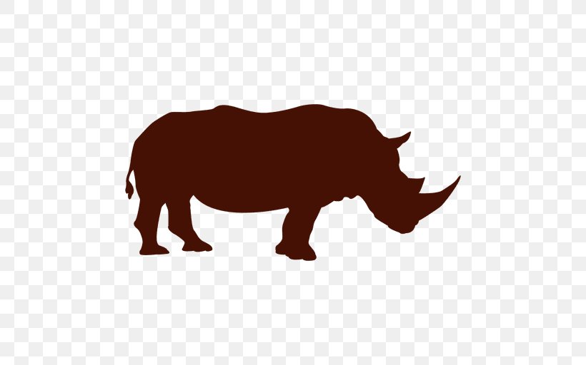 Black Rhinoceros Silhouette, PNG, 512x512px, Rhinoceros, Black Rhinoceros, Carnivoran, Dog Like Mammal, Fauna Download Free