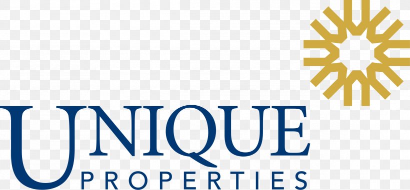 Unique Properties Real Estate Logo Estate Agent Brand, PNG, 2332x1085px, Unique Properties, Area, Blue, Brand, Broker Download Free