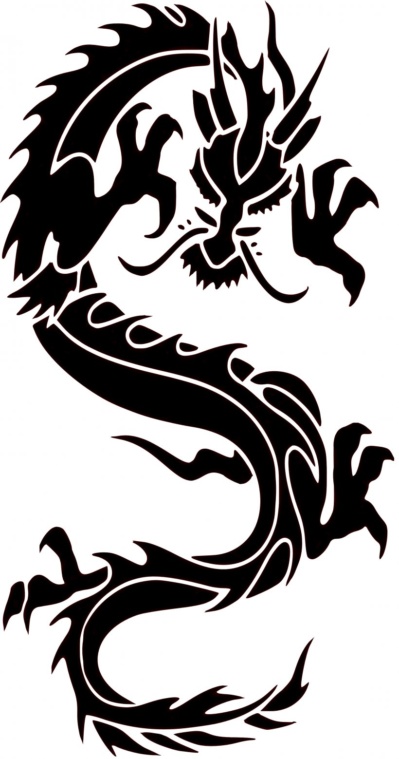 Wall Decal Sticker Dragon, PNG, 2210x4200px, Wall Decal, Art, Black And White, Chinese Dragon, Decal Download Free