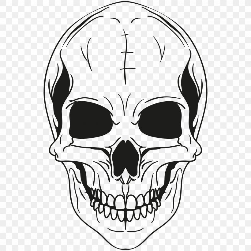 Calavera Skull Clip Art, PNG, 2000x2000px, Calavera, Black And White ...