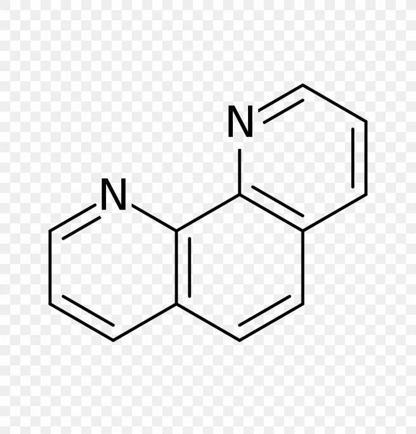 Phenanthroline Bipyridine Redox Indicator Enzyme Inhibitor Ferroin, PNG, 981x1024px, Phenanthroline, Area, Bipyridine, Black, Black And White Download Free