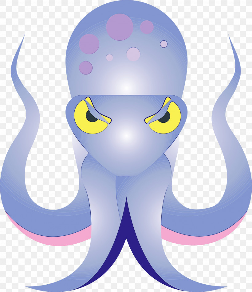 Cartoon Octopus, PNG, 2592x3000px, Octopus, Cartoon, Paint, Watercolor, Wet Ink Download Free