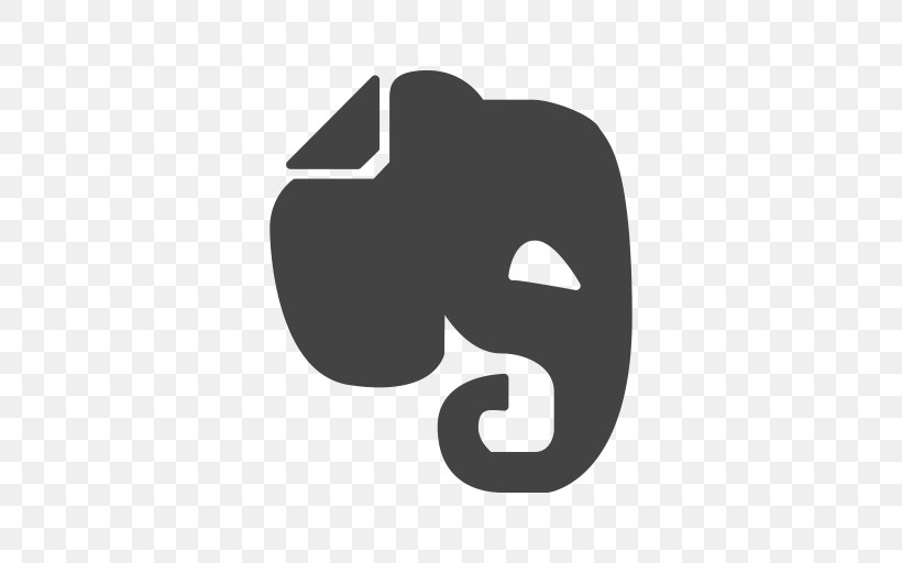 Evernote Social Media, PNG, 512x512px, Evernote, App Store, Apple, Black And White, Brand Download Free