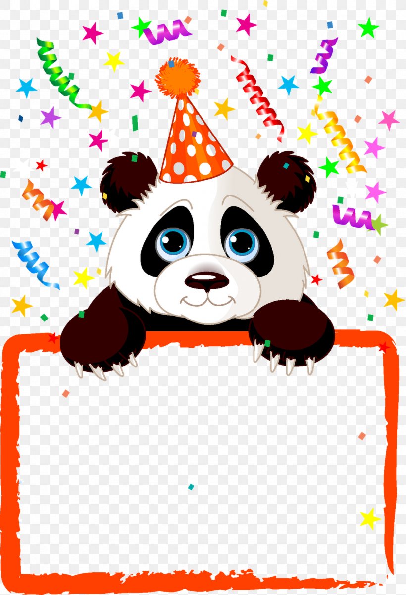 Giant Panda Bear Birthday Party Clip Art, PNG, 1090x1600px, Giant Panda, Art, Artwork, Bear, Birthday Download Free