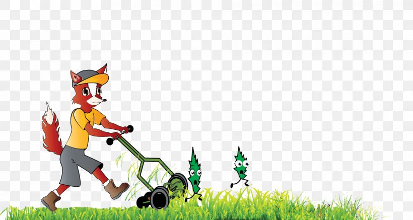 Lawn Mowers Landscape Maintenance Fox Outdoor Solutions Clip Art, PNG, 1920x1025px, Lawn, Art, Cartoon, Computer, Fictional Character Download Free
