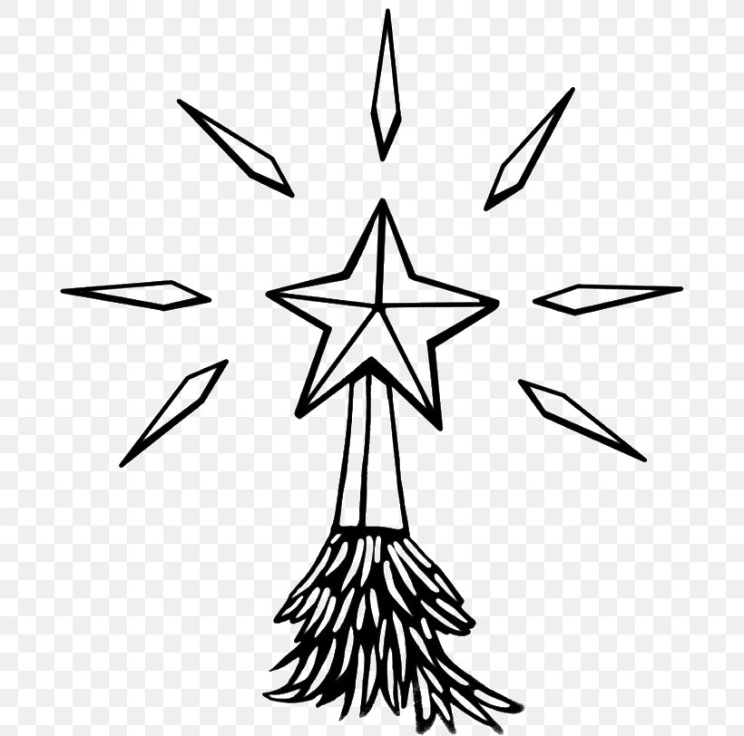 Star Of Bethlehem Christmas Tree Coloring Book Clip Art, PNG, 700x812px, Star Of Bethlehem, Artwork, Black, Black And White, Child Download Free