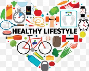 Healthy Logo - Lifestyle Healthy Diet Eating Illustration PNG