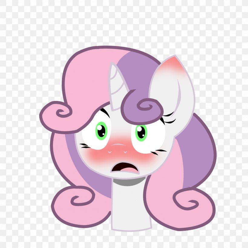 Sweetie Belle Embarrassment Blushing Pony, PNG, 2500x2500px, Watercolor, Cartoon, Flower, Frame, Heart Download Free