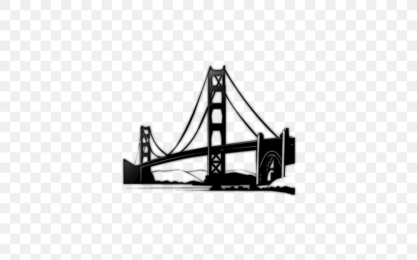 Golden Gate Bridge Palace Of Fine Arts Theatre Clip Art, PNG, 512x512px, Golden Gate Bridge, Art, Auto Part, Automotive Exterior, Black Download Free