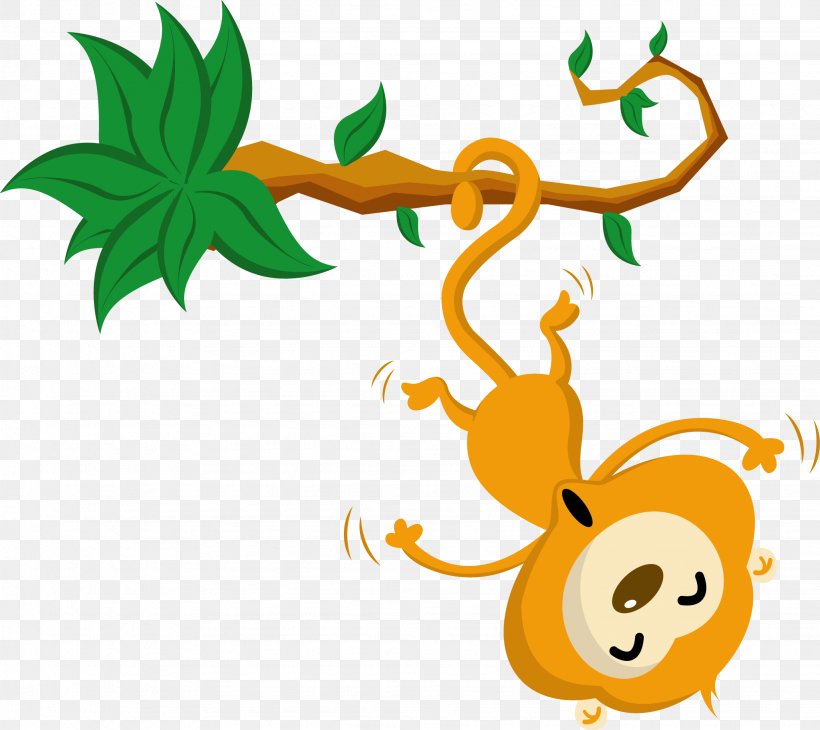 Monkey Sticker Clip Art, PNG, 2053x1829px, Monkey, Animal, Artwork, Branch, Cartoon Download Free