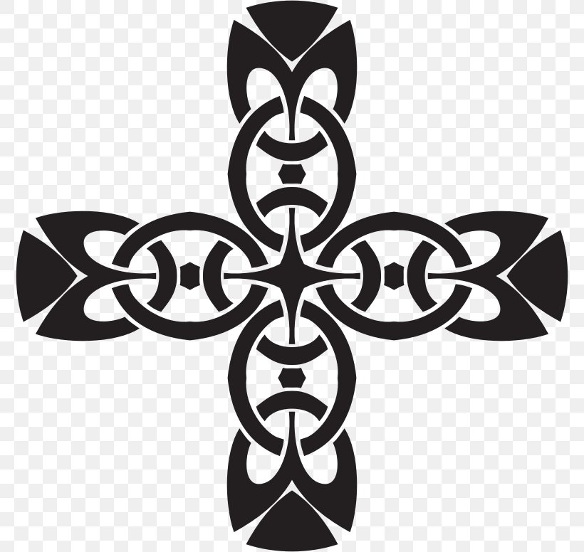 Christian Cross Celtic Knot Celtic Cross Clip Art, PNG, 776x776px, Cross, Black And White, Celtic Art, Celtic Cross, Celtic Knot Download Free