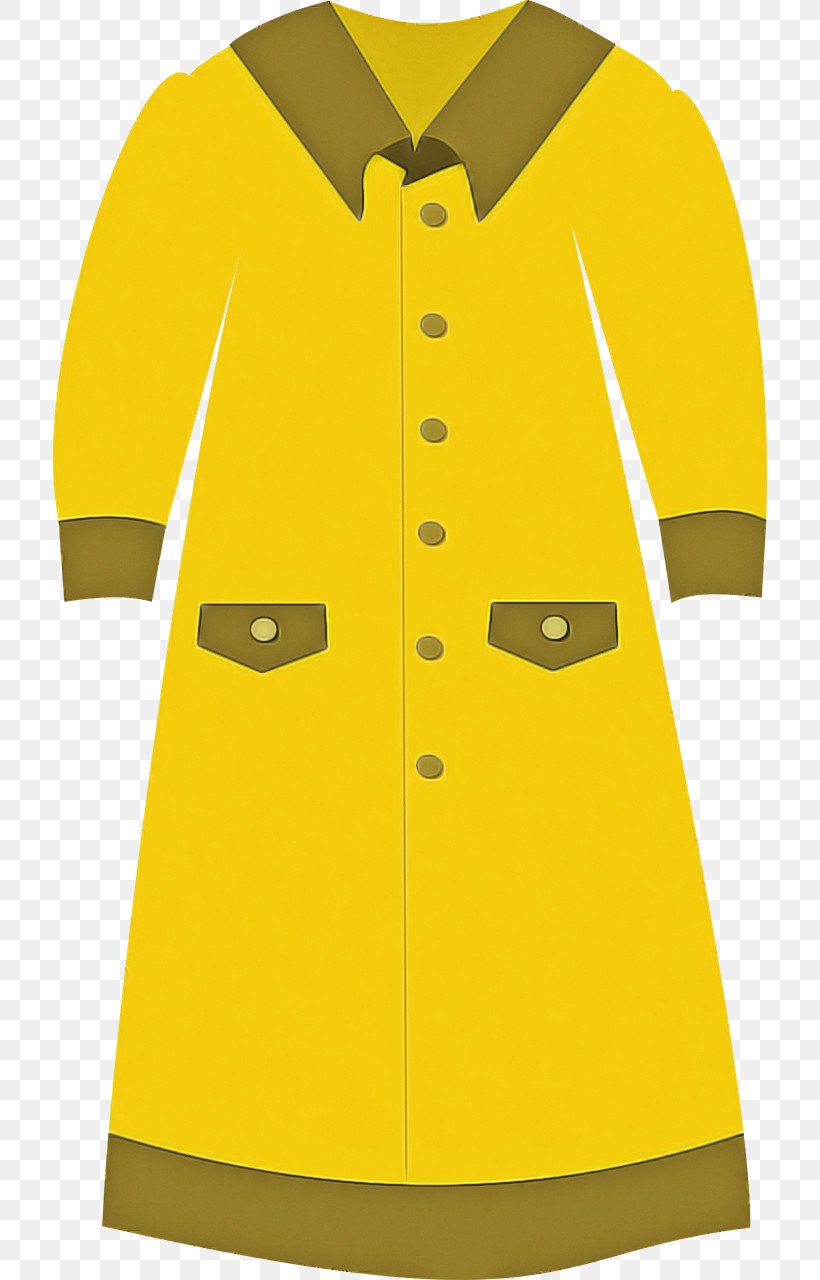 Clothing Yellow Outerwear Sleeve Button, PNG, 714x1280px, Clothing, Button, Coat, Collar, Outerwear Download Free