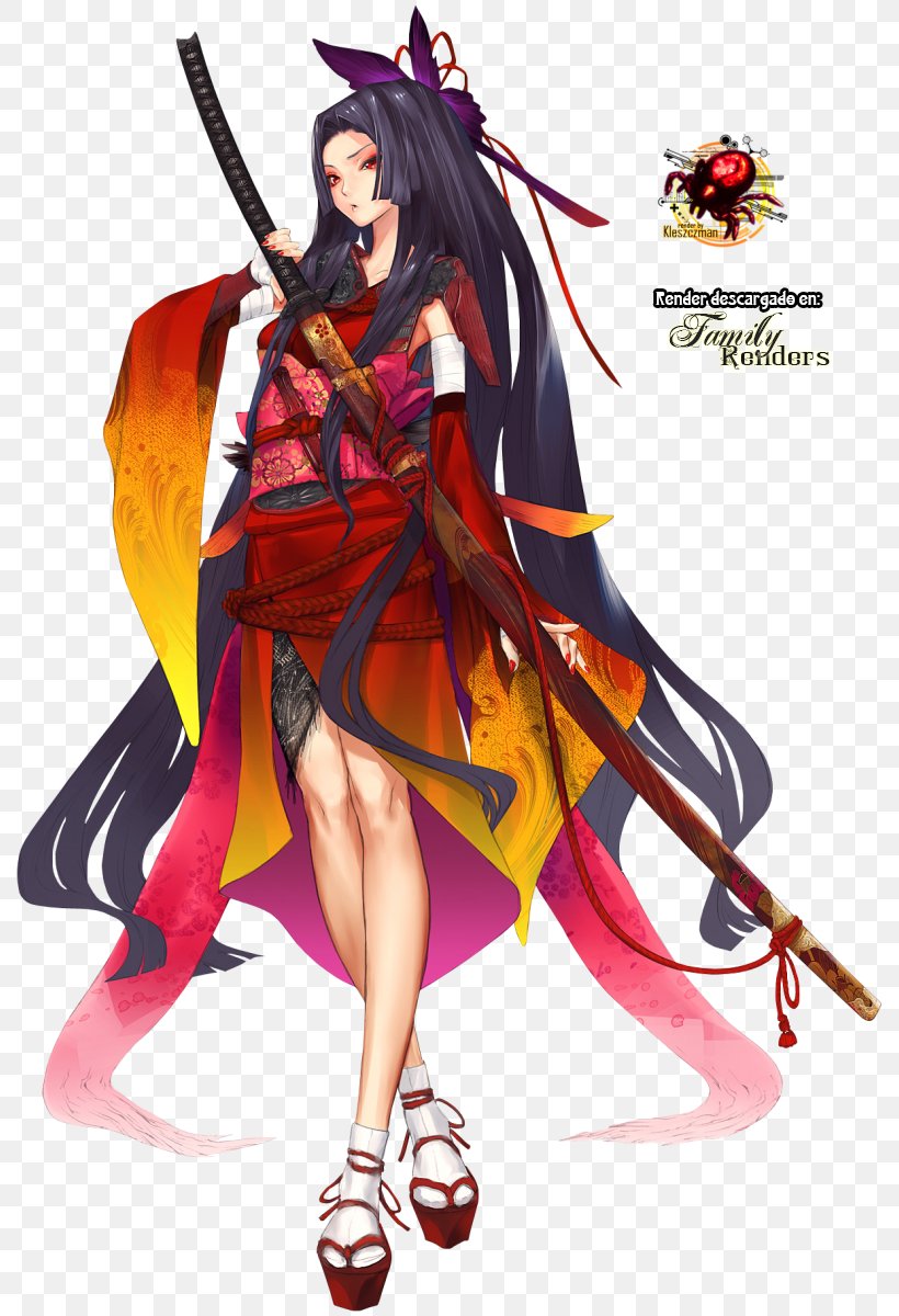 Hyakka Ryōran Samurai Art Female Character, PNG, 798x1200px, Watercolor, Cartoon, Flower, Frame, Heart Download Free