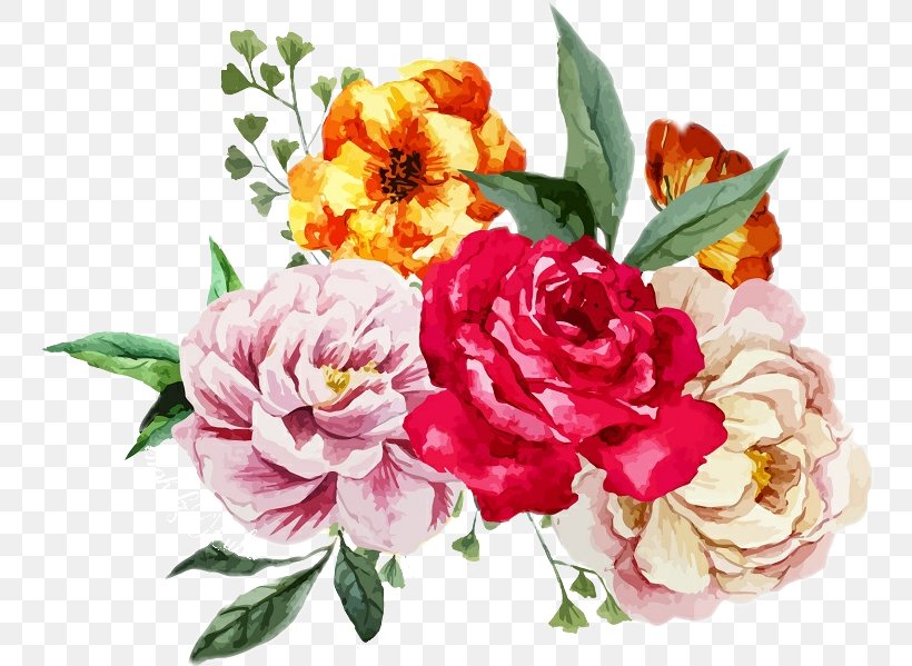 Watercolour Flowers Flower Bouquet Watercolor Painting Floral Design, PNG, 752x599px, Watercolour Flowers, Artificial Flower, Cut Flowers, Drawing, Floral Design Download Free