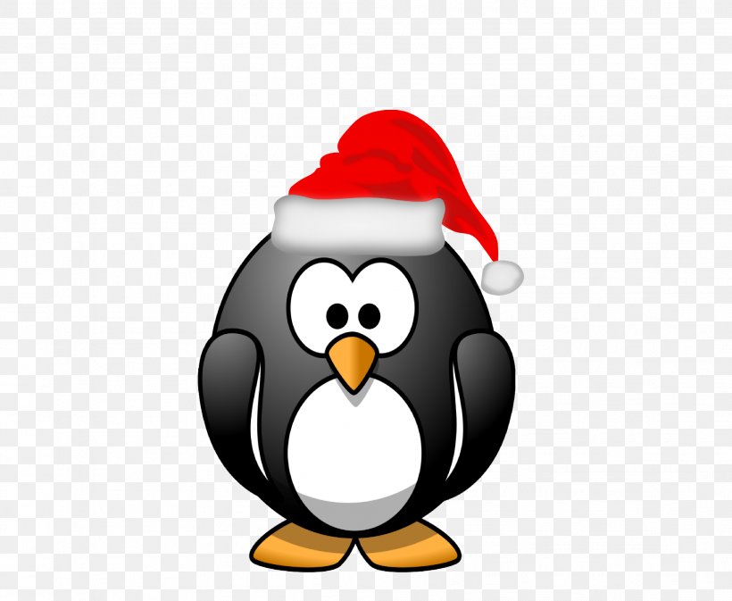 Penguin Santa Claus Christmas Clip Art, PNG, 1979x1625px, Penguin, Beak, Bird, Christmas, Christmas Tree Download Free
