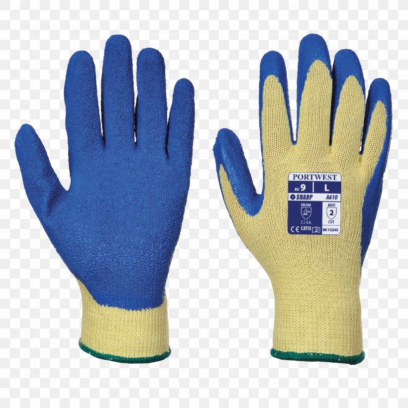 Cut-resistant Gloves Personal Protective Equipment Clothing Portwest, PNG, 2000x2000px, Glove, Bag, Bicycle Glove, Clothing, Clothing Sizes Download Free