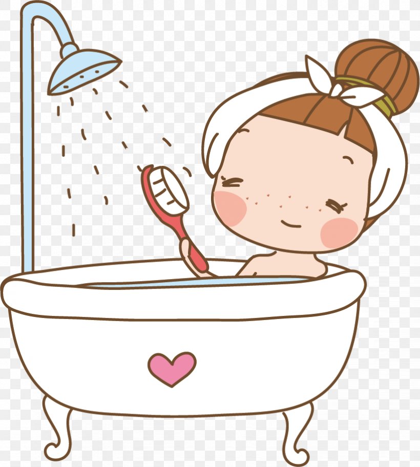 Shower Clip Art Bathroom Baths Bathing, PNG, 822x915px, Watercolor, Cartoon, Flower, Frame, Heart Download Free