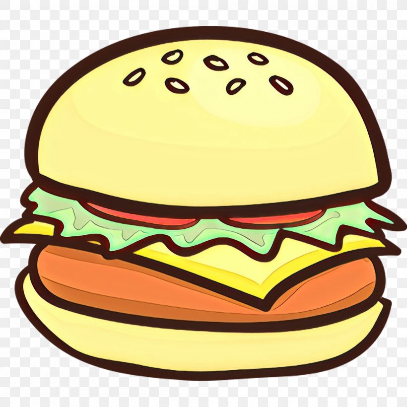 Hamburger, PNG, 2000x2000px, Cartoon, American Food, Cheeseburger, Fast Food, Hamburger Download Free