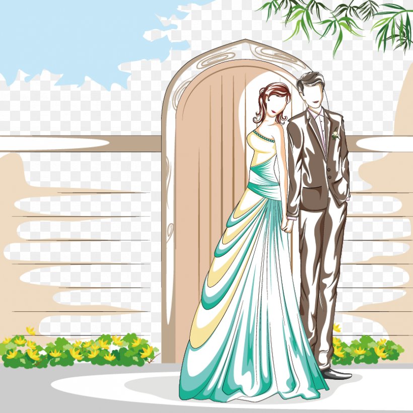 Cartoon Photography Wedding Illustration, PNG, 833x833px, Watercolor, Cartoon, Flower, Frame, Heart Download Free