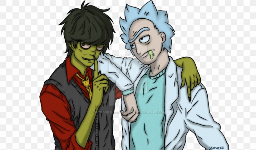 Rick Sanchez Murdoc Niccals Fan Art Gorillaz, PNG, 1024x603px, Watercolor, Cartoon, Flower, Frame, Heart Download Free