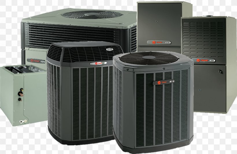 Voors Heating & Air Conditioning Trane HVAC Seasonal Energy Efficiency Ratio, PNG, 850x553px, Air Conditioning, Architectural Engineering, Central Heating, Condenser, Electronics Download Free