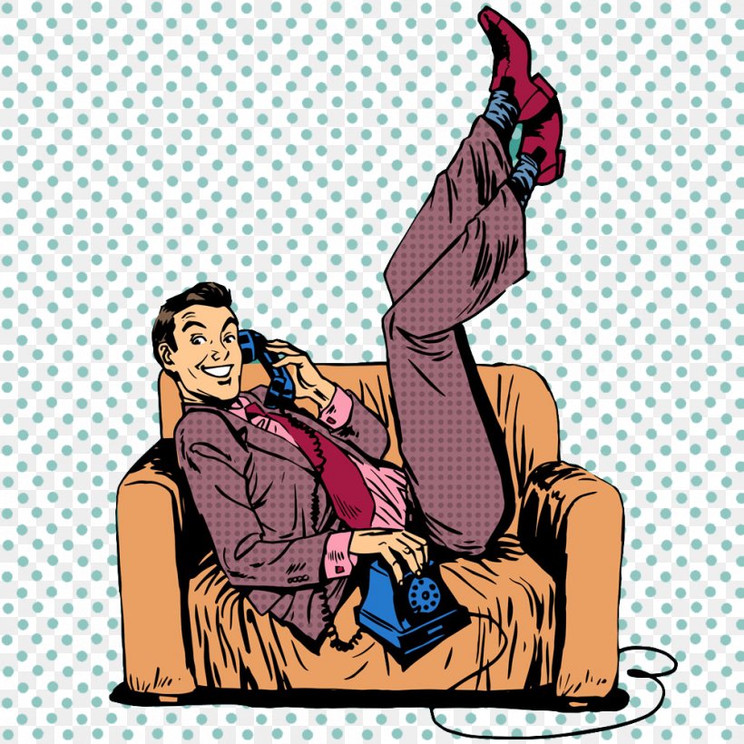 Royalty-free Pop Art Illustration, PNG, 1000x1000px, Royaltyfree, Art, Cartoon, Couch, Fiction Download Free
