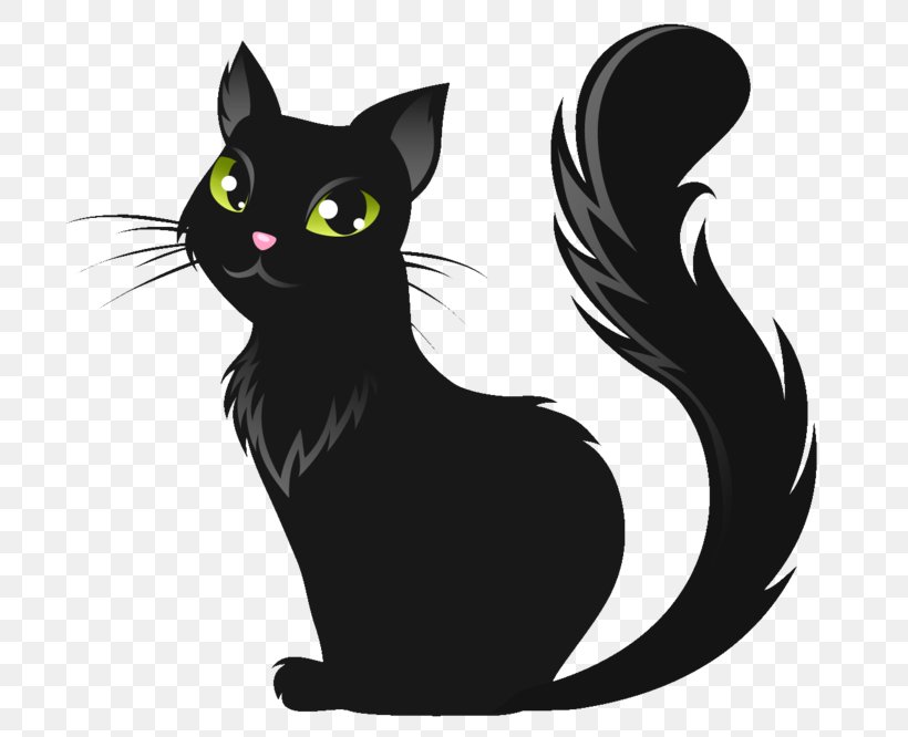 The Black Cat Clip Art, PNG, 700x666px, Cat, Black, Black Cat, Black Panther, Bombay Download Free