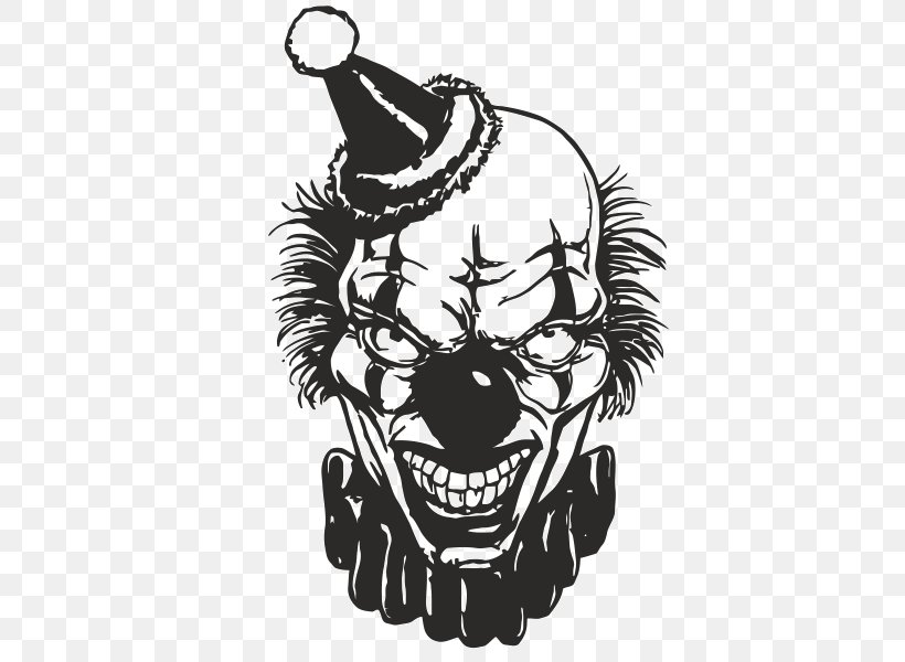 Wall Decal Joker Clip Art Clown Illustration, PNG, 600x600px, Wall Decal, Art, Black And White, Bone, Clown Download Free