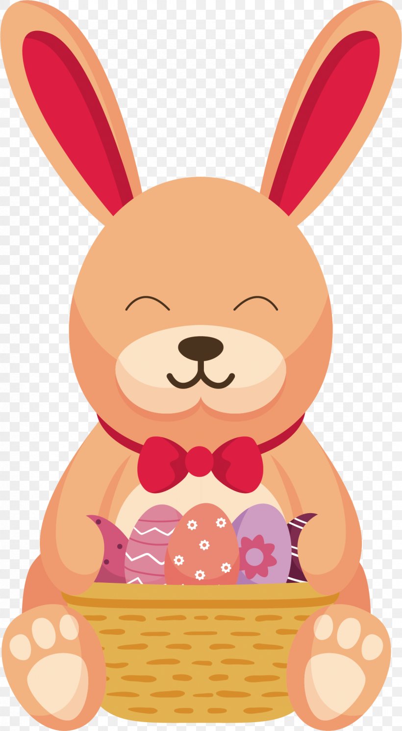 Easter Bunny Euclidean Vector Rabbit, PNG, 1183x2151px, Easter Bunny, Art, Basket, Cartoon, Easter Download Free