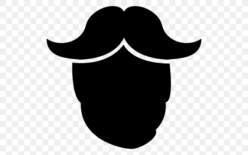 Beard Handlebar Moustache, PNG, 512x512px, Beard, Black, Black And White, Goatee, Hair Download Free