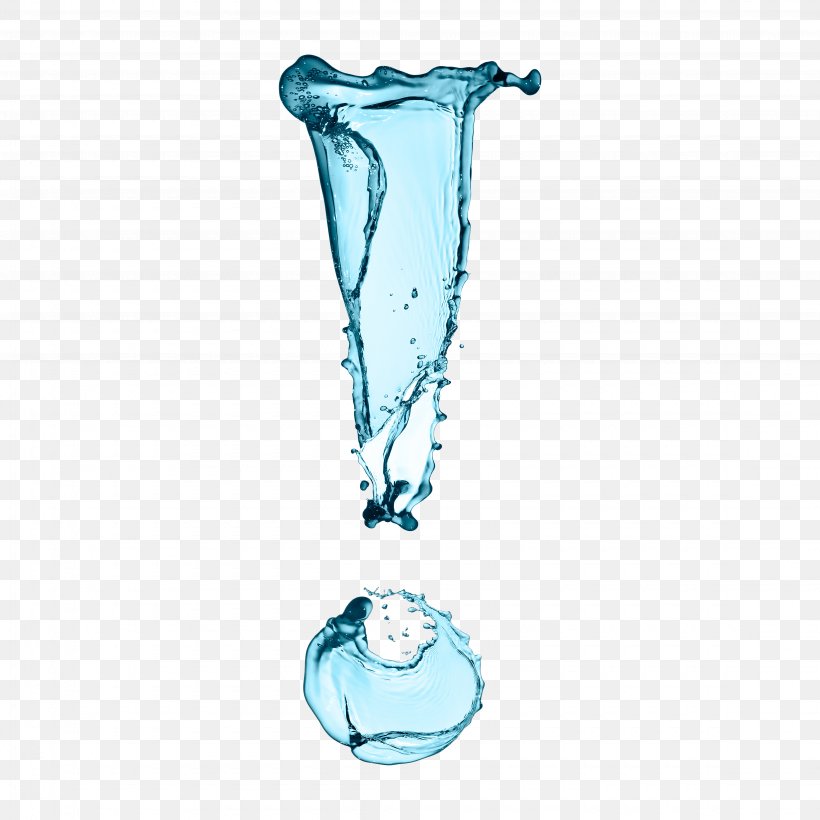 The Story Of Drinking Water Exclamation Mark Question Mark Splash, PNG, 4500x4500px, Exclamation Mark, Aqua, Body Jewelry, Drop, Information Download Free