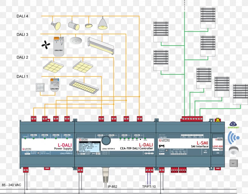 Digital Addressable Lighting Interface Lighting Control System Modbus BACnet, PNG, 1374x1077px, Lighting Control System, Area, Bacnet, Diagram, Electrical Switches Download Free