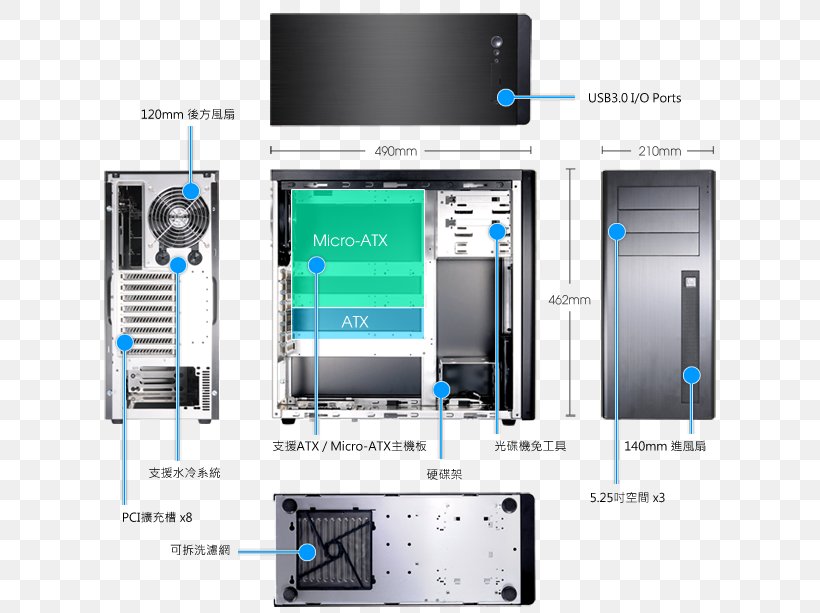 Computer Cases & Housings Power Supply Unit Lian Li ATX Personal Computer, PNG, 628x613px, Computer Cases Housings, Aluminium, Atx, Case, Computer Download Free