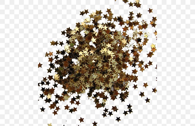 Star Gold Confetti Glitter Metallic Color, PNG, 500x529px, Star, Branch, Bride, Confetti, Flora Download Free