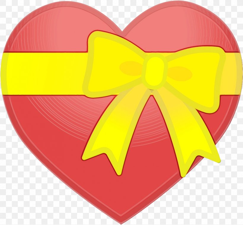 Heart Yellow Pink Clip Art Ribbon, PNG, 960x891px, Watercolor, Heart, Love, Magenta, Paint Download Free
