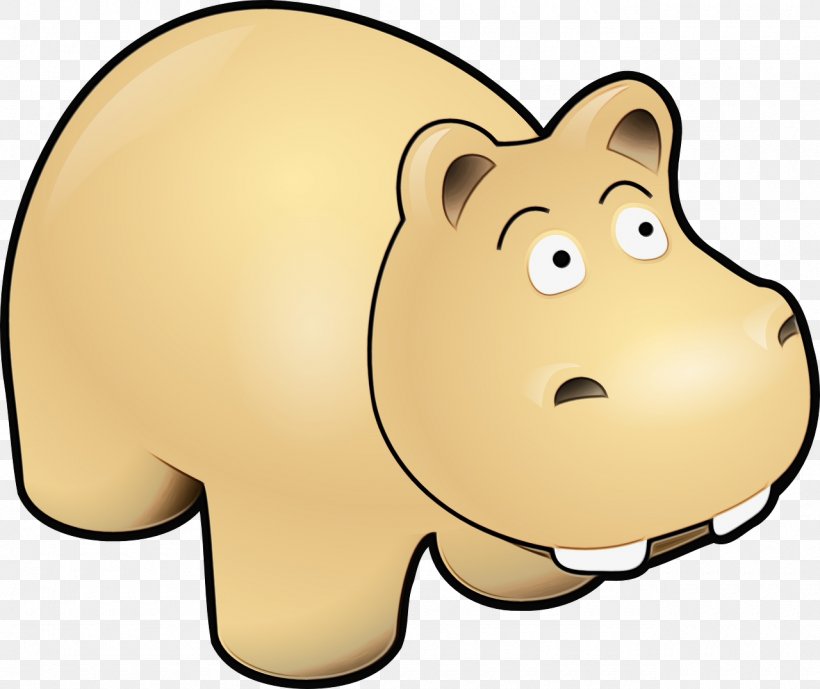 Cartoon Clip Art Nose Snout Bear, PNG, 1280x1076px, Watercolor, Animal Figure, Bear, Brown Bear, Cartoon Download Free