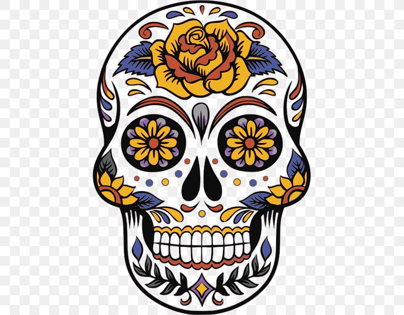 Calavera Day Of The Dead Death Party Mexico, PNG, 443x640px, Calavera, All Saints Day, All Souls Day, Art, Artwork Download Free