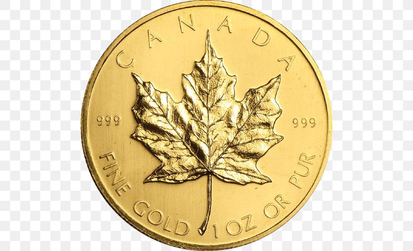 Canada Canadian Gold Maple Leaf Gold Coin, PNG, 500x500px, Canada, Apmex, Bullion, Bullion Coin, Canadian Gold Maple Leaf Download Free