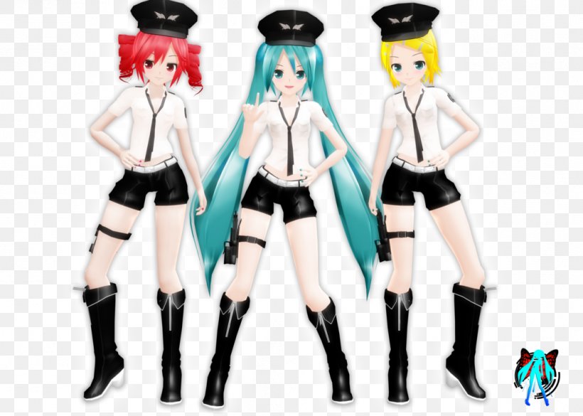 MikuMikuDance Hatsune Miku Police Officer Uniform, PNG, 1057x755px, Watercolor, Cartoon, Flower, Frame, Heart Download Free