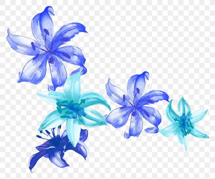 Blue Watercolor Painting Petal Illustration, PNG, 2000x1668px, Blue, Bellflower Family, Cartoon, Cut Flowers, Flower Download Free