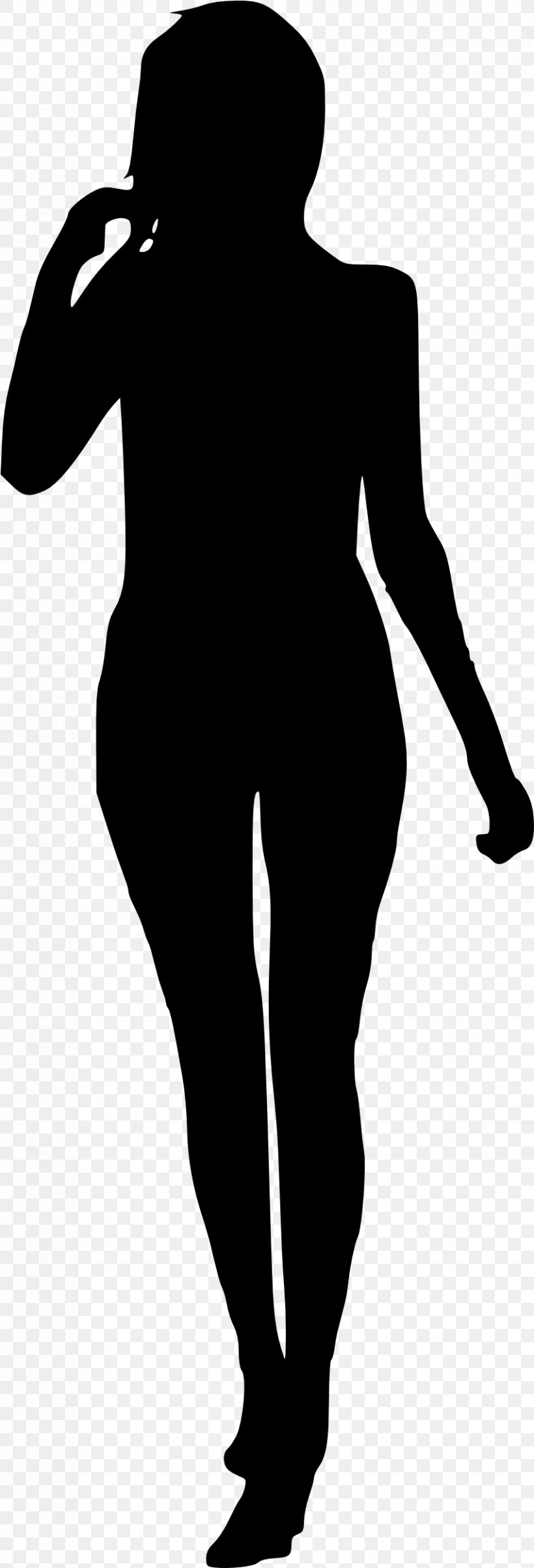 Woman Cartoon, PNG, 852x2501px, Silhouette, Black, Blackandwhite, Clip Art Women, Drawing Download Free