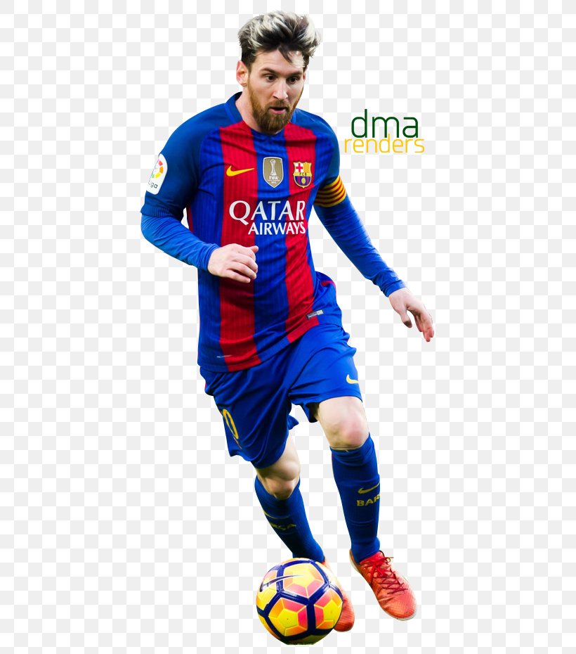 Lionel Messi FC Barcelona La Liga Real Madrid C.F. Football Player, PNG, 455x930px, Lionel Messi, Ball, Clothing, Cristiano Ronaldo, Electric Blue Download Free