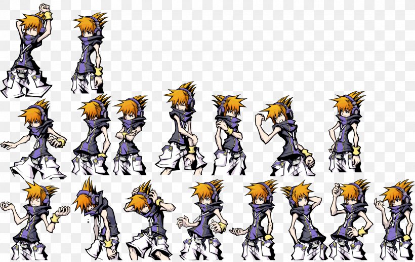 The World Ends With You Sprite YouTube Video Game, PNG, 1965x1239px, Watercolor, Cartoon, Flower, Frame, Heart Download Free