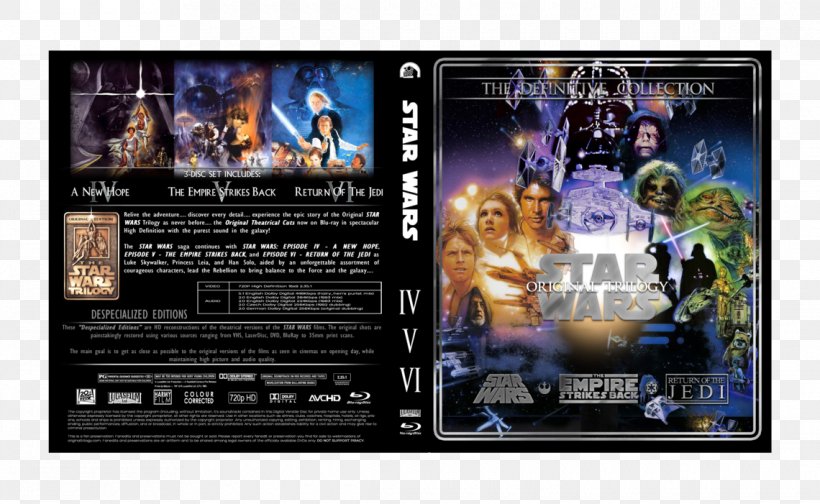 Blu-ray Disc The Star Wars Trilogy Harmy's Despecialized Edition Film, PNG, 1140x701px, Bluray Disc, Action Figure, Advertising, Cover Art, Display Advertising Download Free